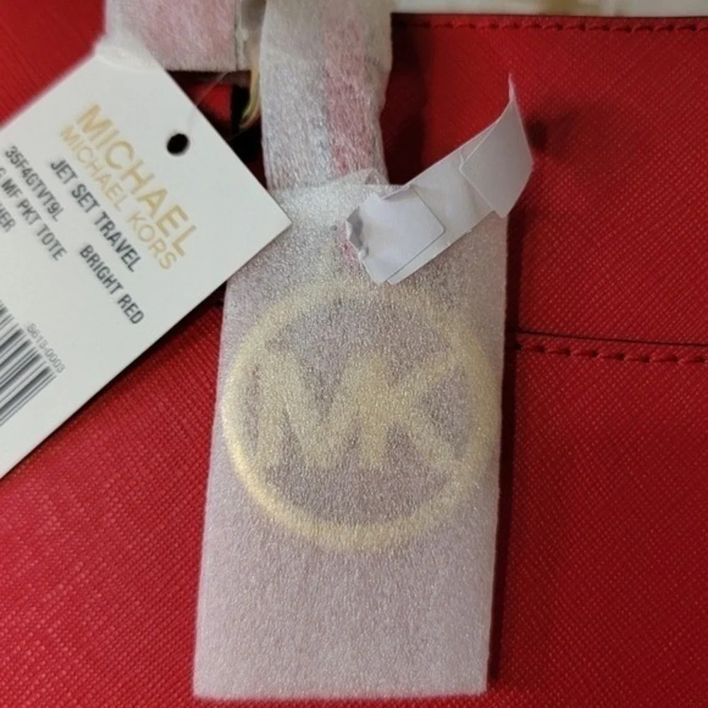 Michael Kors Red Tote‎ Bag with Structured Design - Picture 4 of 16